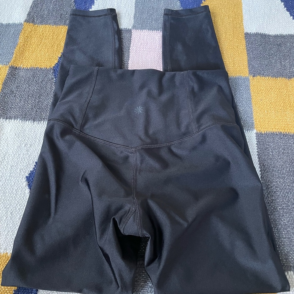 Athleta Elation shine high rise black leggings size XS